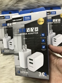 Cóc Sạc IPhone/ Ipad/ Samsung/ TAB ( 2 Cổng USB SẠC NHANH )
