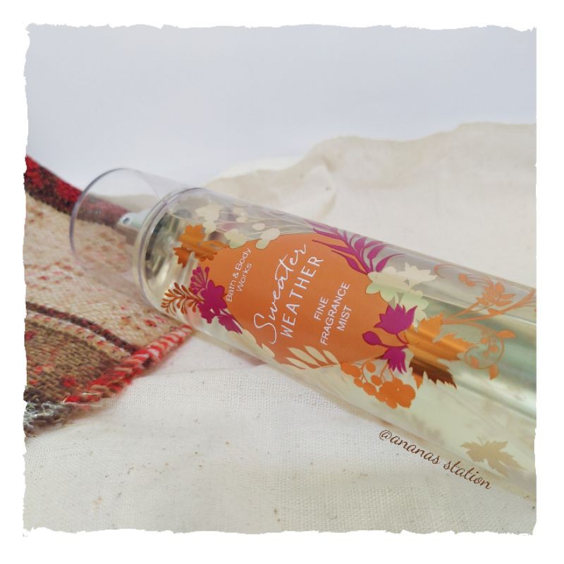 Bodymist Bath and Body Work 236ml - Travel size 88ml - SWEATER WEATHER (AUTUMN) - Bodymist