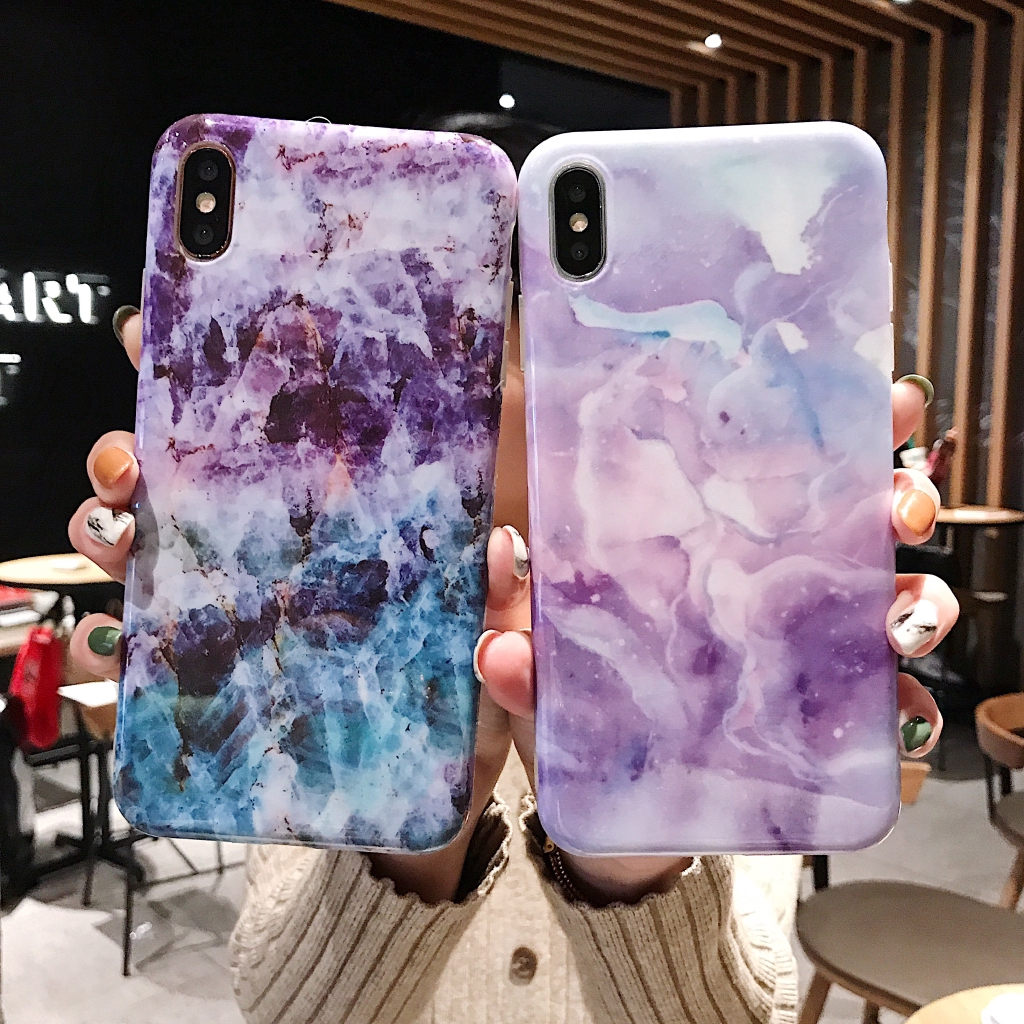 Vỏ điện thoại kết cấu bằng đá cẩm thạch hình học cho vỏ iPhone 12 pro max 12 mini Soft IMD Cover cho