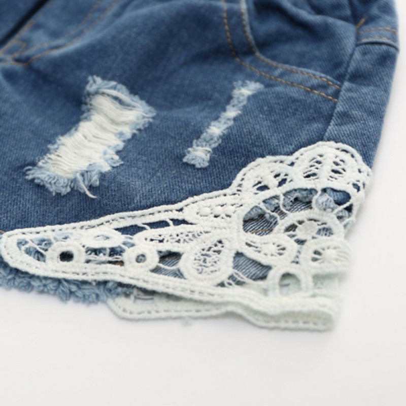 IU--Quần ngắn phối ren rách phong cách cá tính dành cho bé