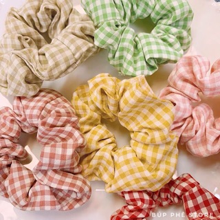 𝑩𝑼𝑭𝑭𝑬𝑻 𝑺𝑻𝑶𝑹𝑬 - Buộc Tóc Scrunchies Caro Vải 🌵