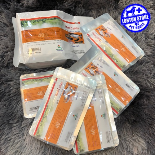 VEMEDIM Vitamin C 40% cá, chống stress và tăng cường đề kháng cho cá, lươn, ốc, gói 1kg, Lonton store