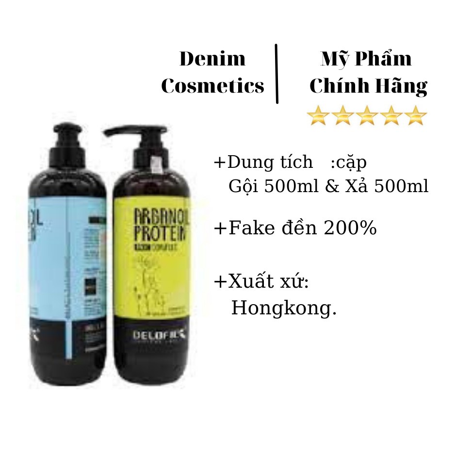DẦU GỘI DẦU XẢ DƯỠNG ẨM PHỤC HỒI DELOFIL-MỀM MƯỢT CHỐNG GÀU Arganoil Protein 800ml | BigBuy360 - bigbuy360.vn
