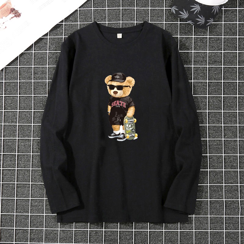 Áo thun dài tay nam nữ unissex thiết kế cổ tròn 2 màu đen , trắng basic vải coton giữ nhiệt ATH1 | BigBuy360 - bigbuy360.vn