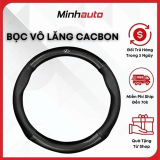 Bọc Da Vô Lăng - Bọc Vô Lăng Cacbon [CAO CẤP] Vừa Cho Xe 4 Chỗ, 7 Chỗ Full Logo Các Hãng Xe