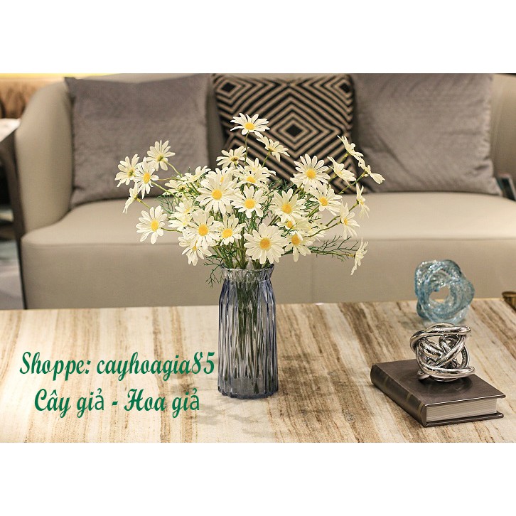 HOA CÚC HOẠ MI GIẢ Giống Thật - 1 Cành 5 Bông