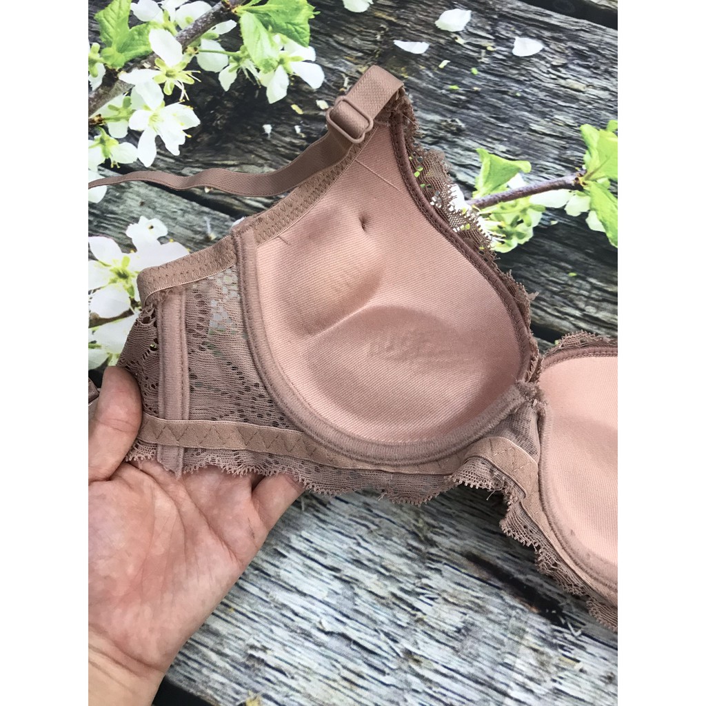 Áo ngực nữ ren mút kép, áo lót, nội y chip siêu nâng Thái Lan Sister hood 2116, Leblurshop