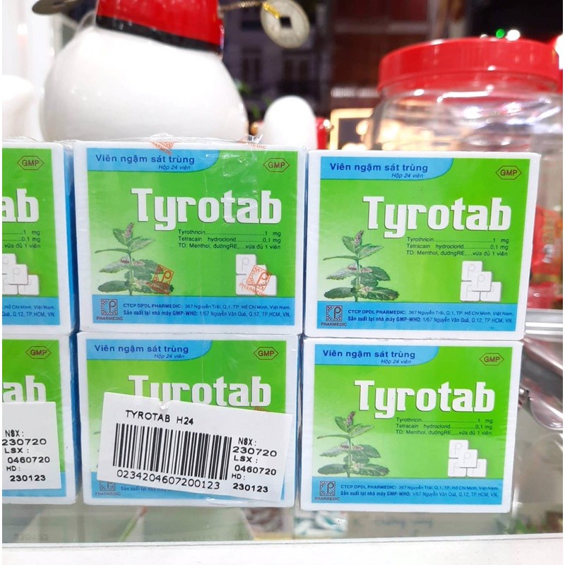 Lốc 10 hộp - Kẹo ngậm ho tyrotab 24 viên/ hộp