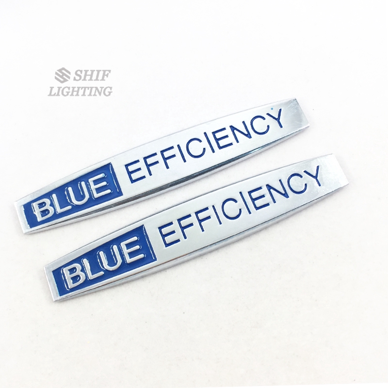 Bộ 2 logo in chữ BLUE EFFICIENCY bằng kim loại dùng cho trang trí dòng xe Mercedes Benz