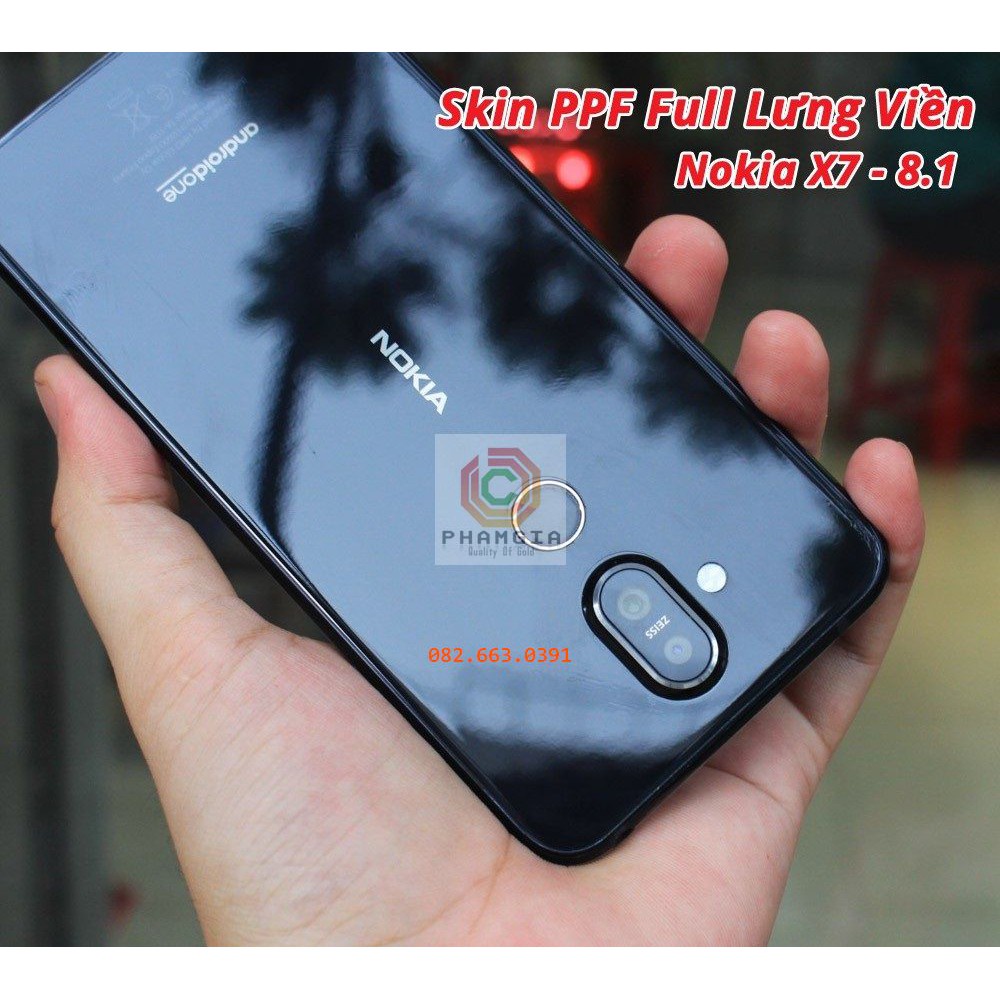 Dán PPF bóng, nhám cho Nokia X7 (8.1) màn hình, mặt lưng, full lưng viền siêu bảo vệ