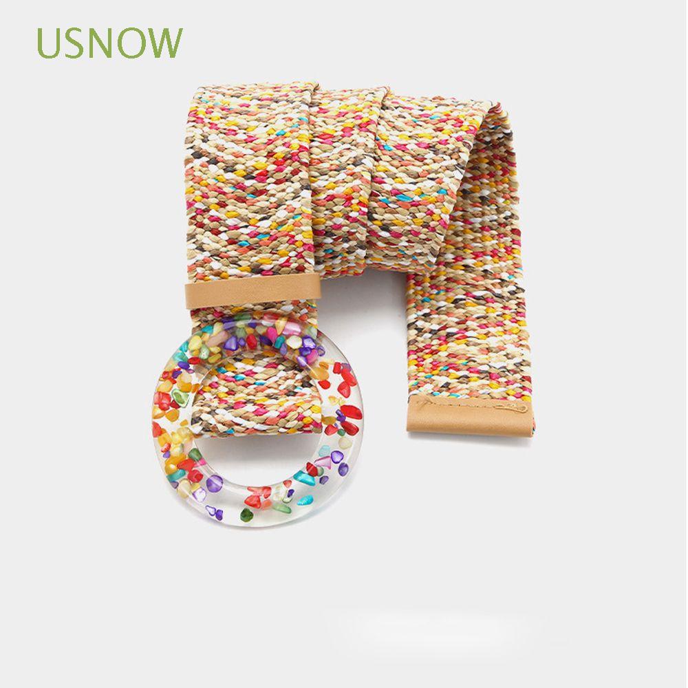 Thắt Lưng Bện Sợi Rơm Phong Cách Bohemia Cổ Điển Thanh Lịch Thời Trang Mùa Hè