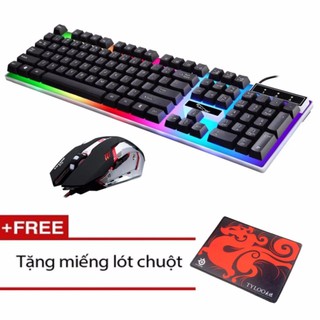 Combo bàn phím LED giả cơ G21 và chuột chơi Game EWEADN T02 (Đen) + Tặng kèm lót chuột