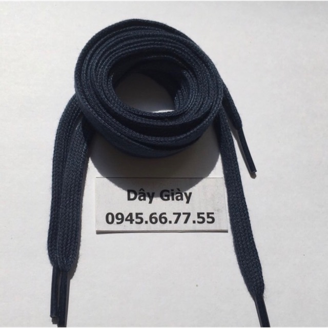 Dây giày màu đen dẹp 1m2