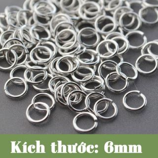 Khoen tròn trắng 6mm 1 gói