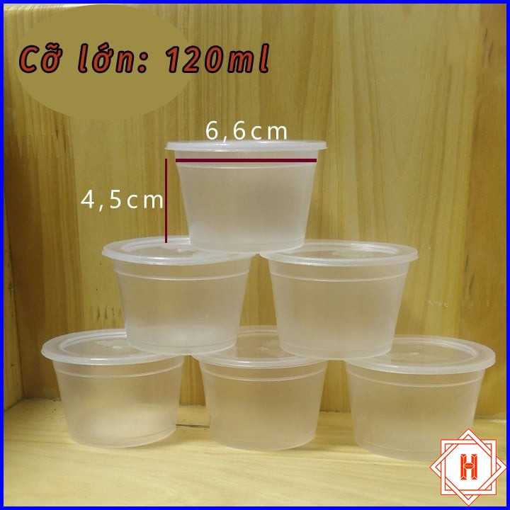 Set 10 Hộp nhựa làm Caramen tại nhà hình tròn có nắp – Hộp làm bánh Flan { H }