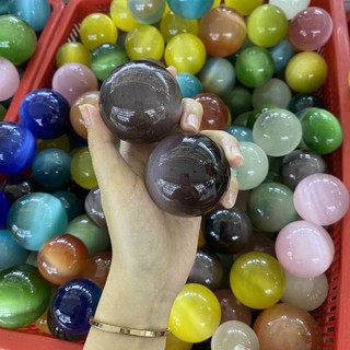 cặp bi lăn tay đá mắt mèo 5cm