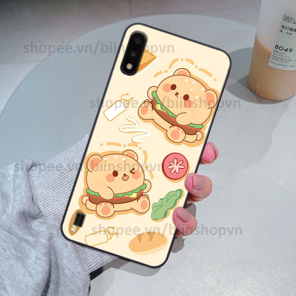 Ốp Samsung A01 / A02 in hình gấu chocolate kẹo ngọt siêu đẹp siêu xinh