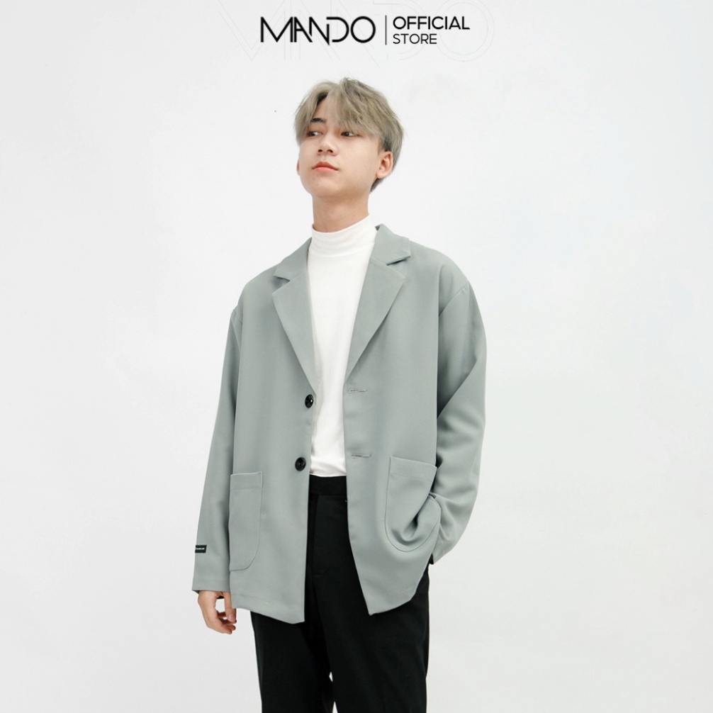 (Sỉ) Áo Blazer Nam Áo Vest 1 Lớp MANDO Dài Tay 3 Màu Vải Tuytsi Cao Cấp Trơn Không Họa Tiết Basic Thời Trang Hàn Quốc AV