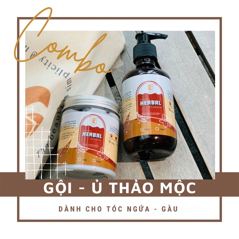 Bộ Gội - Ủ Thảo mộc 100% Thiên nhiên Organic - Giảm Ngứa gàu , mềm tóc