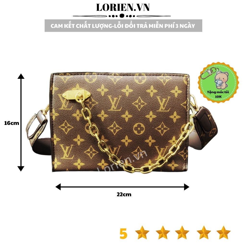 Túi Cluth Cầm Tay Đeo Chéo Nữ Đẹp LORIEN - túi xách dáng vuông xích LEO Cầm Tay Dây Xích Siêu Xinh | BigBuy360 - bigbuy360.vn