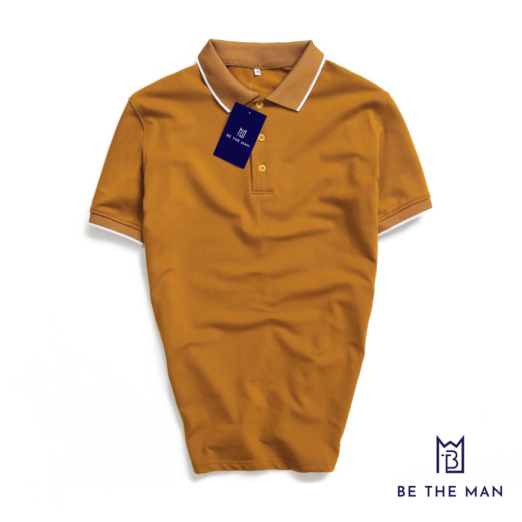 Áo thun Polo Nam SlimFit cổ bẻ vải cá Sấu Cotton màu Nâu Cam - BeTheMan