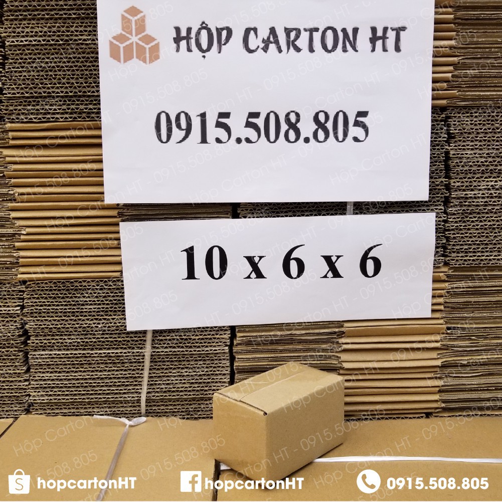 10x6x6 combo 200 hộp carton (freeship hà nội)