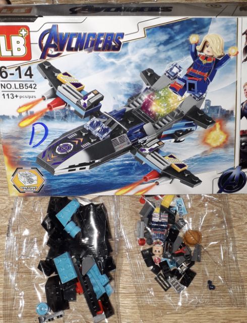 Lắp ráp 1 hộp LegoAdVengem Siêu Anh hùng LB542 có nhiều chi tiết bằng nhựa ABS