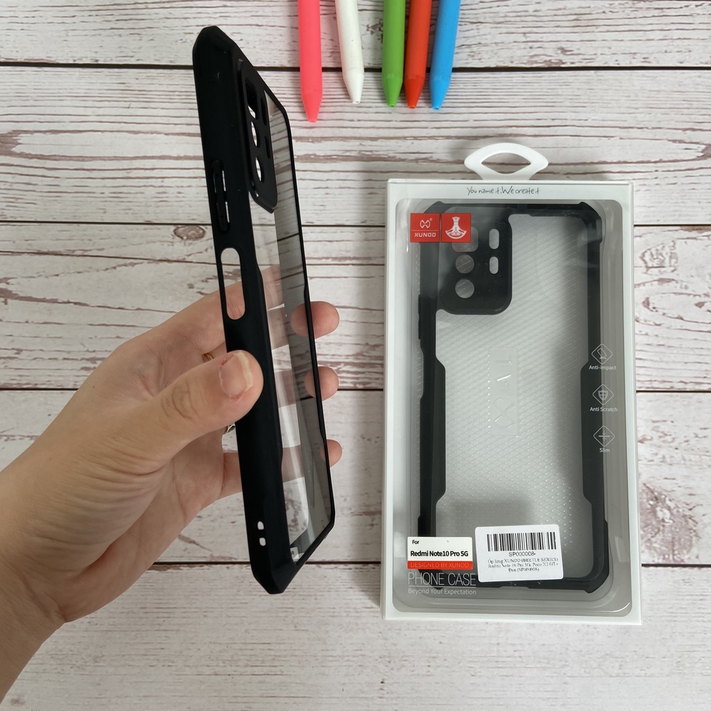 Ốp lưng XUNDD Poco X3 GT - Mặt lưng trong, Viền TPU, Chống sốc