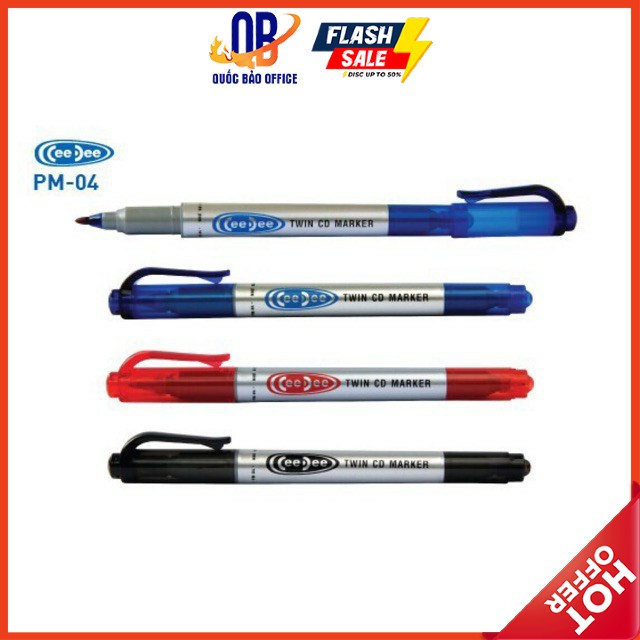 Bút dạ kính Thiên long PM-04 - bút lông dầu - bút dạ 2 đầu - 1 chiếc