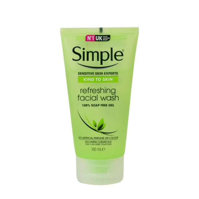 Sữa rửa mặt dạng gel Simple trà xanh