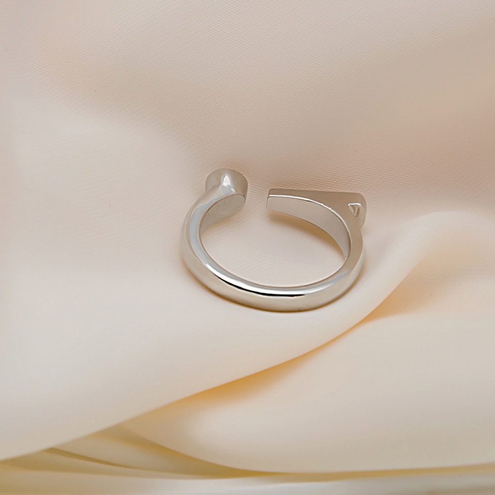 Nhẫn Hở Mạ Bạc/Vàng Họa Tiết Hình Học Có Thể Điều Chỉnh Cho Nữ