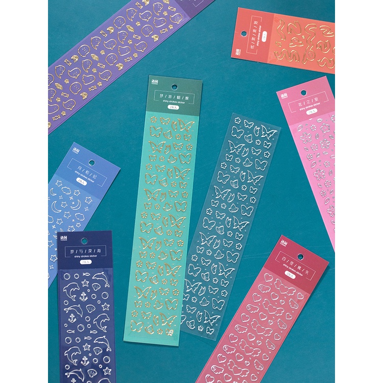 Set 2 tờ nhãn dán hoạt hình trang trí album ảnh DIY sáng tạo