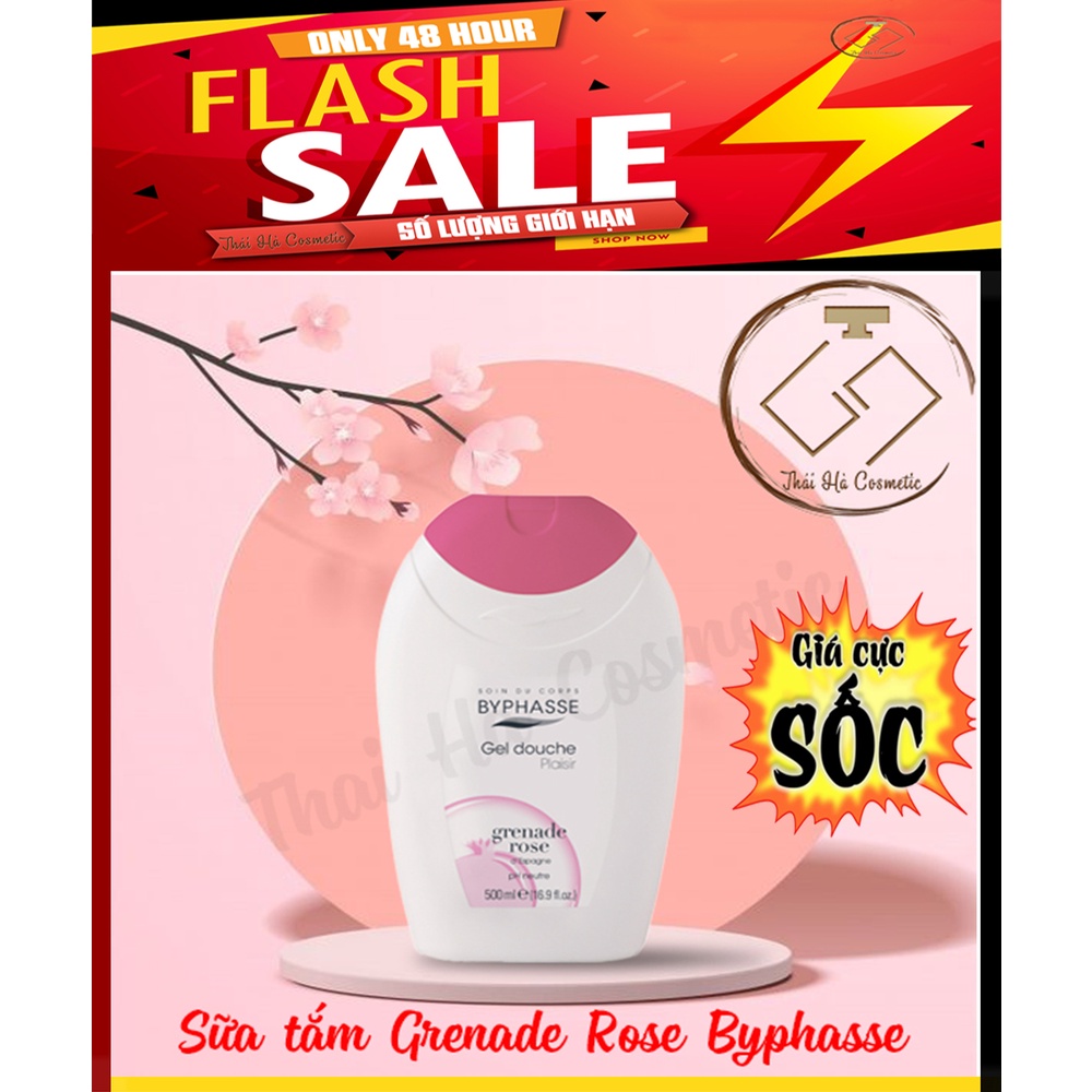 Sữa tắm dưỡng da chiết xuất lựu hồng Byphasse 500ml ( Thái Hà Shop)