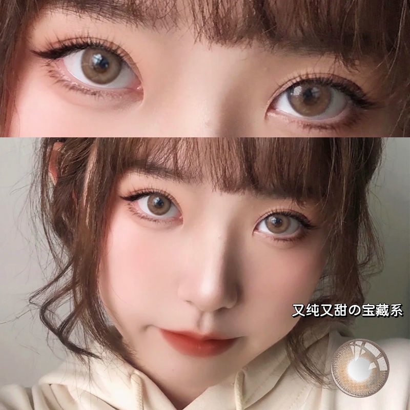 Kính áp tròng màu đỏ / bạc / xanh dương thời trang hàn quốc cho nữ