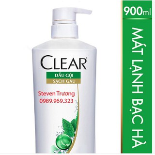 Dầu gội Clear bạc hà mát lạnh 900ml