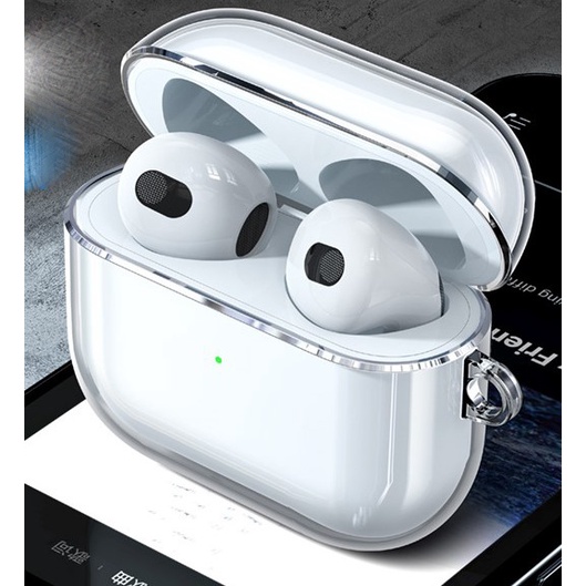 Vỏ Ốp Case Bảo Vệ TPU Trong Suốt Usams Cho AIRPODS 3 Kèm móc treo_ Hàng Chính Hãng