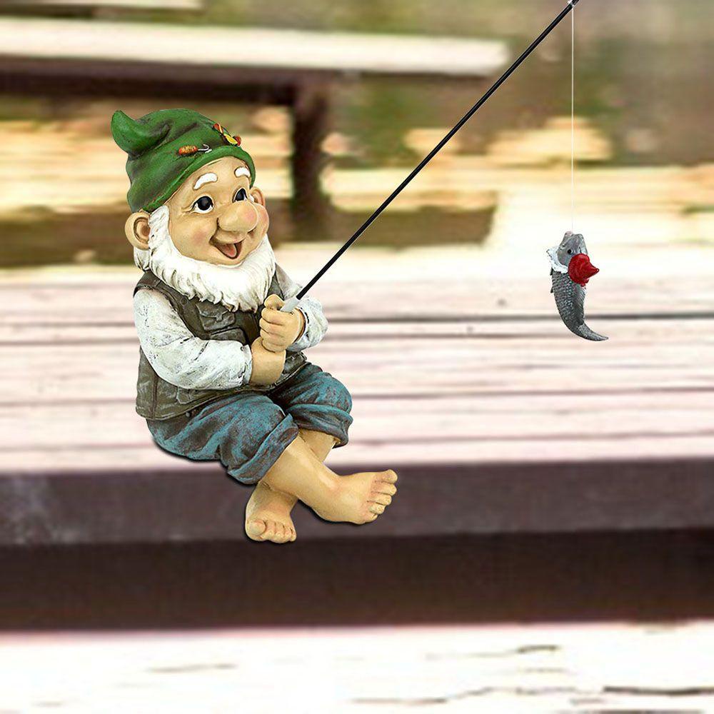 Đồ trang trí Gnome Câu Cá Bằng Nhựa Resin Trang Trí Trong Và Ngoài Nhà