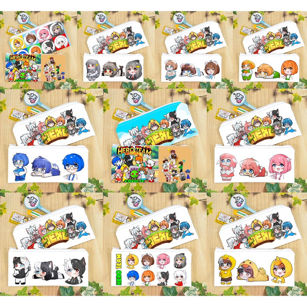 Túi bút ,hộp bút Hero Team nhiều nhân vật