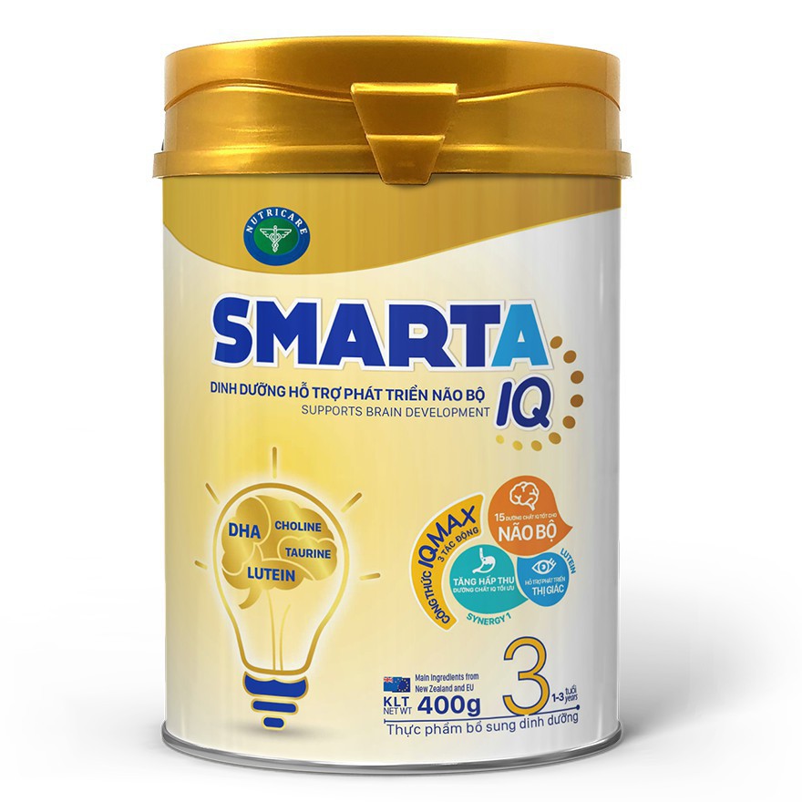 Sữa bột SmartA IQ 3 900g Hỗ trợ phát triển não bộ &amp; dinh dưỡng cho bé