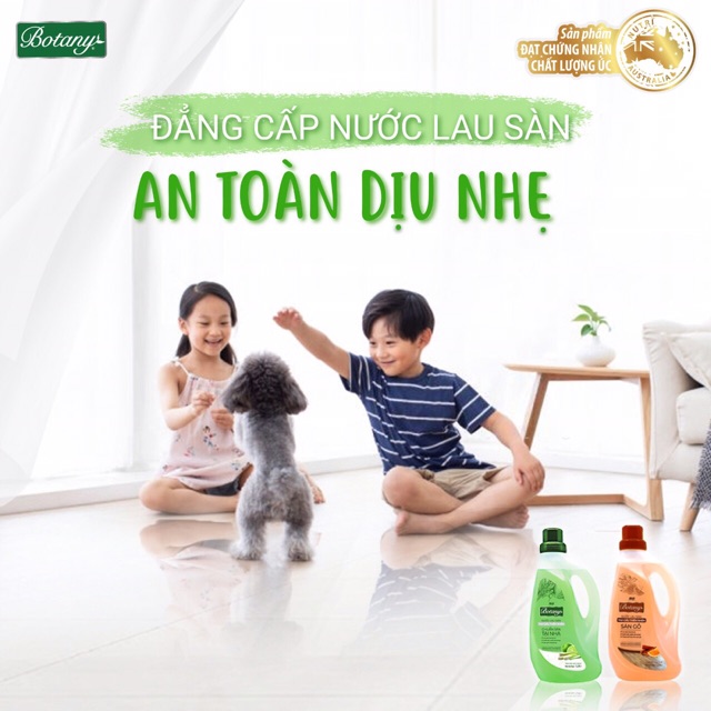 Nước lau sàn BOTTANY tinh dầu thiên nhiên lau sàn gỗ cam quế và spa sả chanh 1,25L