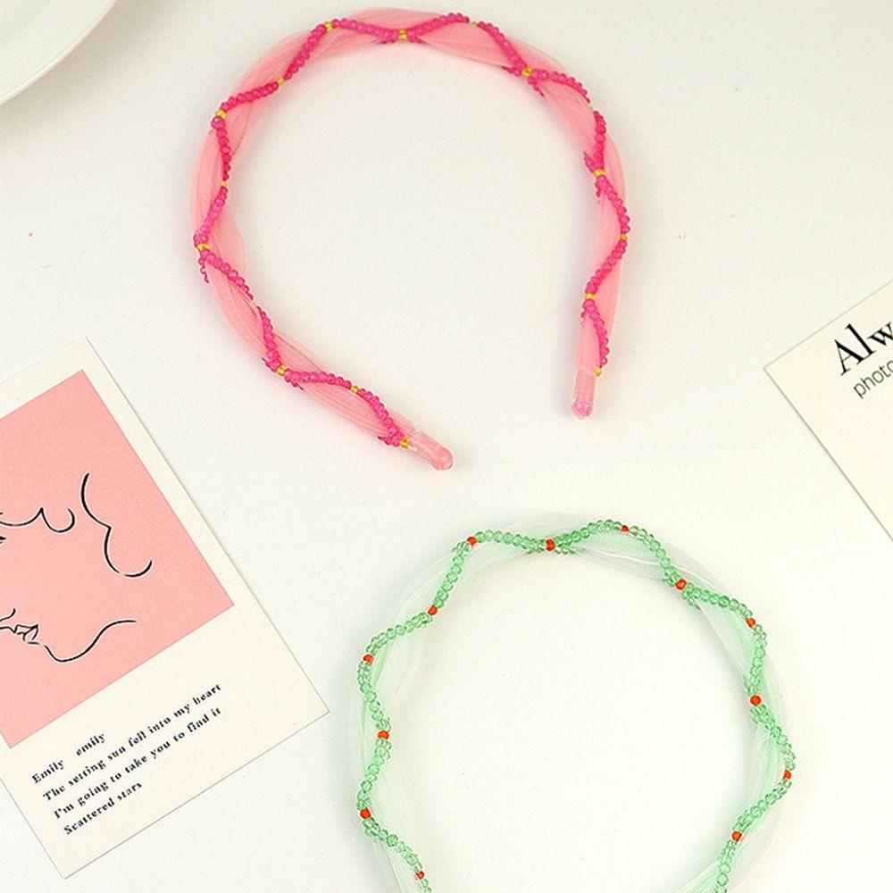 Băng Đô Cài Tóc Đính Hạt Nhiều Màu Sắc Phong Cách Hàn Quốc Sang Trọng