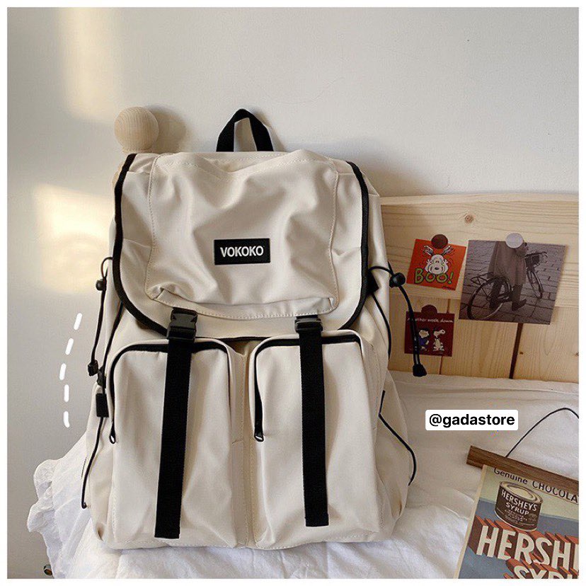 Balo Ulzzang Vokoko size backpack đi học 🍊❤️ Hàng có sẵn 🌷💥