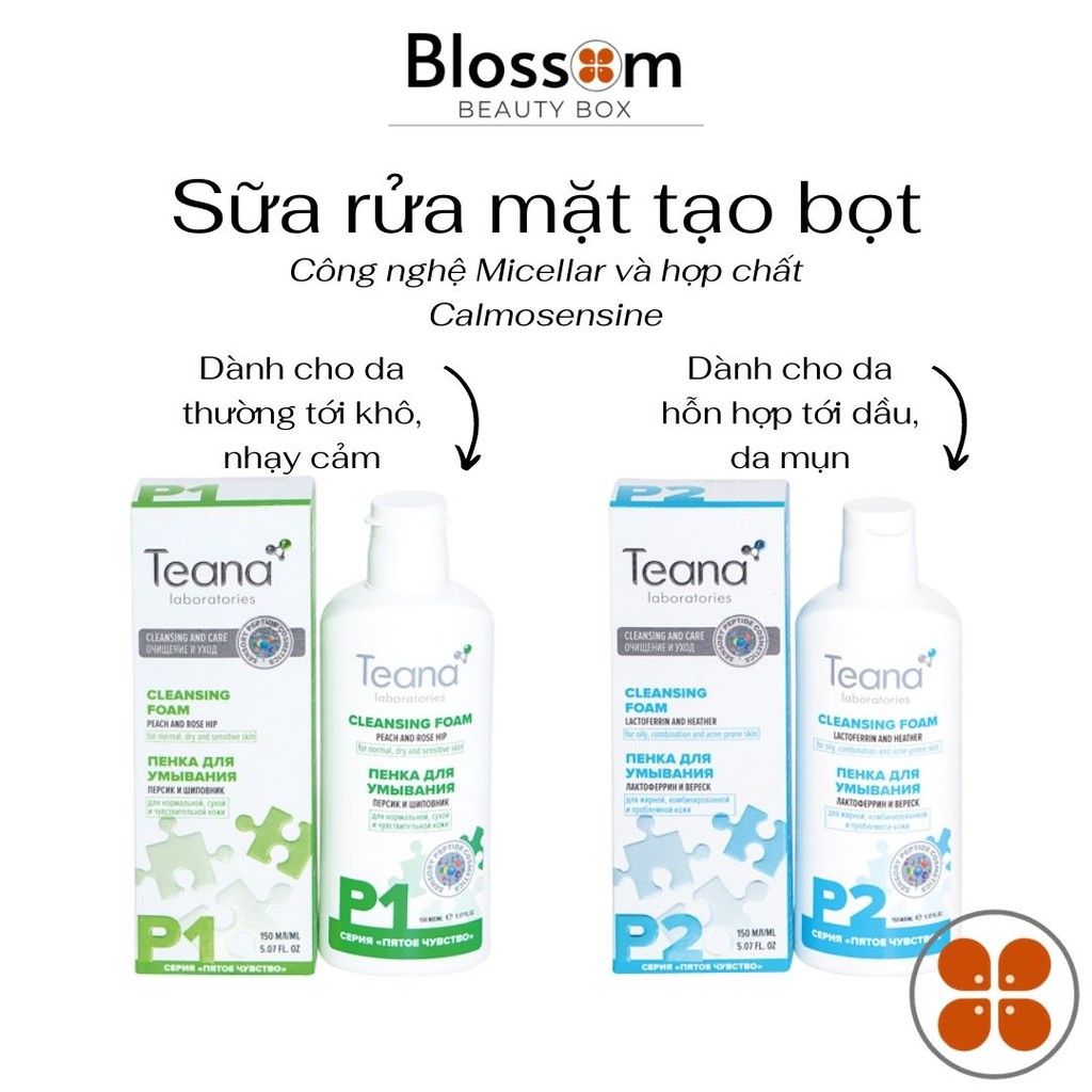 [Mẫu mới] Sữa rửa mặt Foam P1, P2 Teana