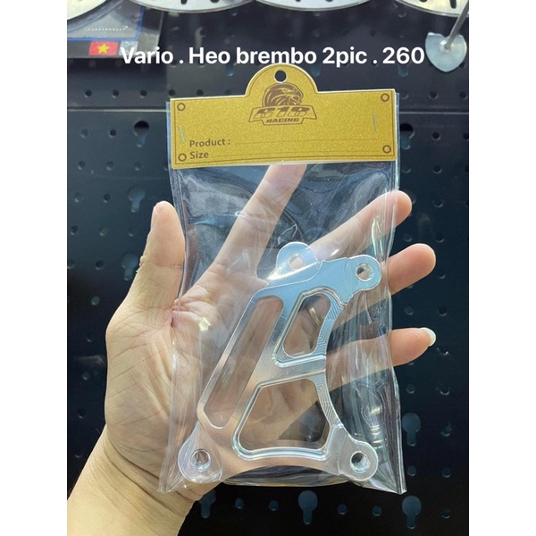 PÁT CNC HEO 2 PIS ĐỐI XỨNG, BREMBO, FANDO , ADELIN cho VARIO , CLICK 125/150 , VISION size 190mm / 220mm / 245mm / 260mm