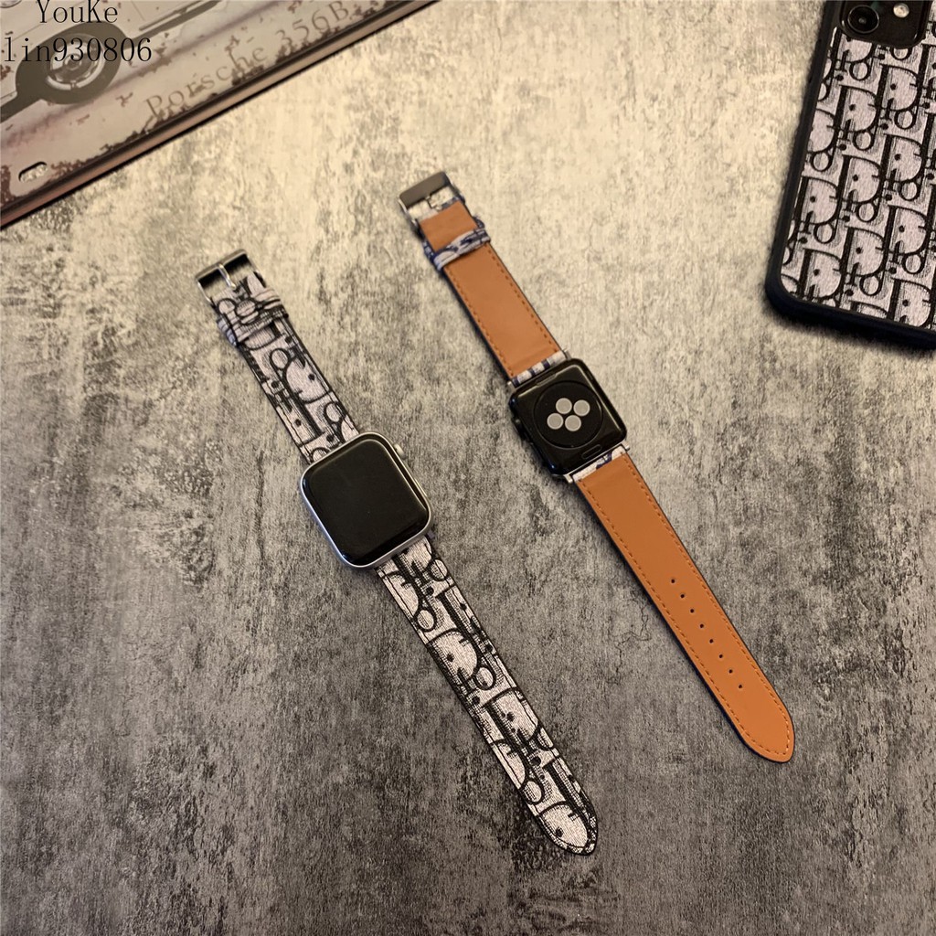 Dây đeo Dior đồng hồ thông minh Apple Watch series 1 2 3 4 5 6 đủ size 38mm 40mm 42mm 44mm