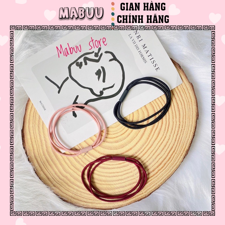 [Mã FAMARAL1 giảm 10K đơn 50K]Combo 10 dây chun buộc tóc nữ nhiều Màu Kiểu 3 sợi