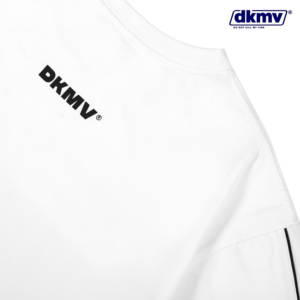 Áo thun nữ form rộng màu trắng dòng kẻ Don't Kill My Vibe | White Highlight Tee
