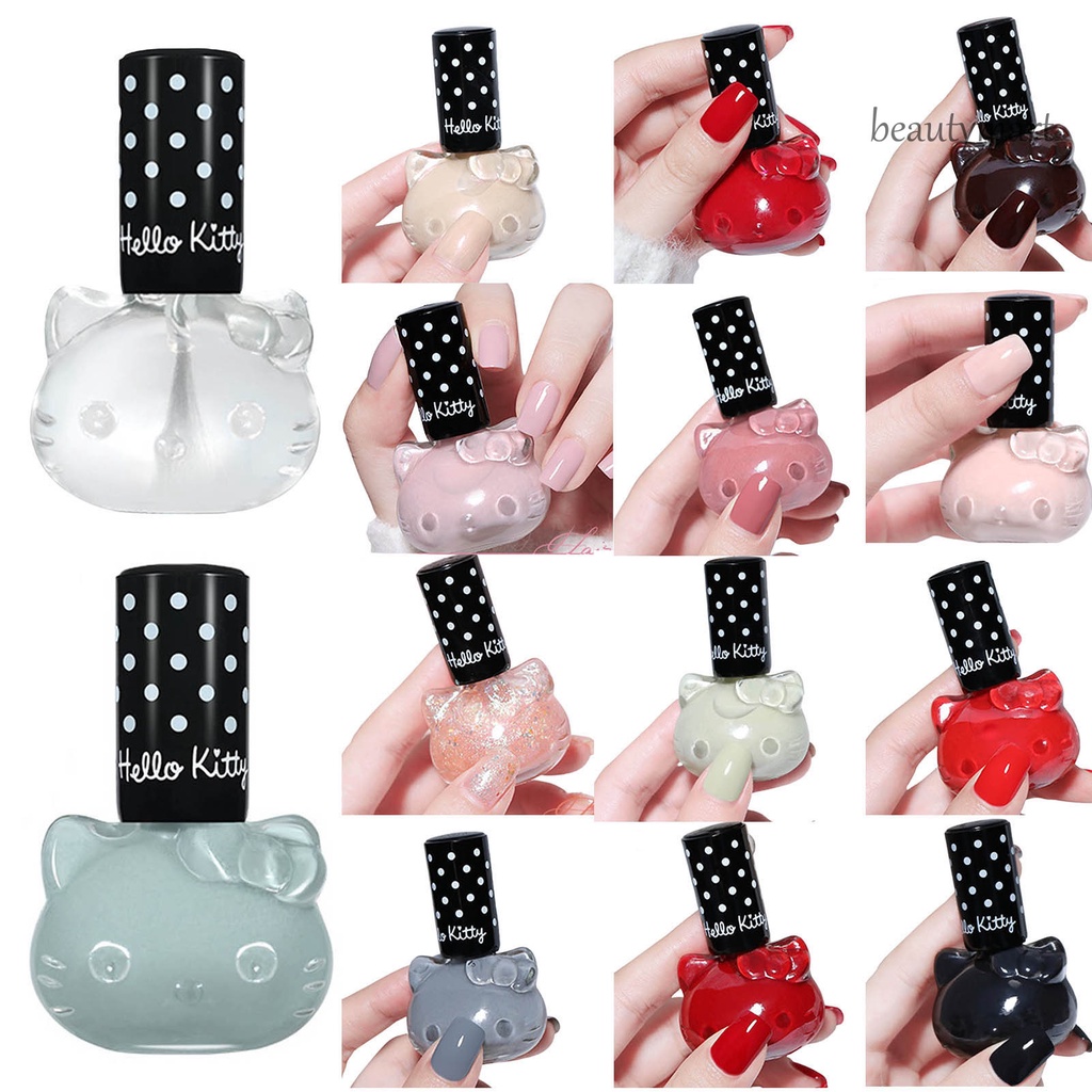 [Hàng mới về] Sơn móng tay hình mèo màu sắc độc đáo nhanh khô 12ml dành cho trẻ em