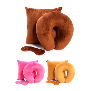 COMBO GỐI TỰA LƯNG, GỐI KÊ CỔ, BỊT MẮT HALI, ( MÀU XÁM )