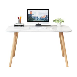 Bàn làm việc - Bàn trơn uốn 4 chân bắc âu
